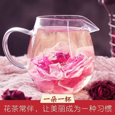 云南墨红玫瑰冻干花冠产地直发大货食用花果茶批发重瓣红墨红玫瑰图2