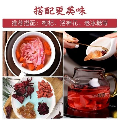 云南墨红玫瑰冻干花冠产地直发大货食用花果茶批发重瓣红墨红玫瑰图3