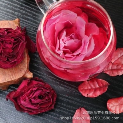 云南玫瑰花茶冻干墨红玫瑰花礼盒套装批发玫瑰花整朵新花重 瓣玫瑰图5