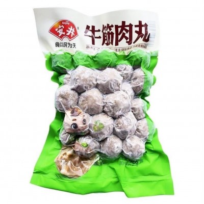 安井袋装牛筋肉丸 400g*20袋/箱 速冻牛筋丸火锅麻辣烫关东煮食材图2