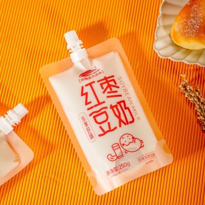 原川早餐豆奶袋装 红枣豆奶儿童早餐奶植物蛋白饮料 即食豆奶批发图3