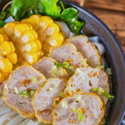工厂直销正宗惠来隆江猪脚饭肉饼潮汕特色卷章广章猪肉卷肉条批发图2