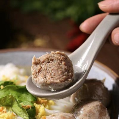 厂家潮汕手打牛肉丸牛筋丸500g火锅食材麻辣烫关东煮串串烧烤批发图1