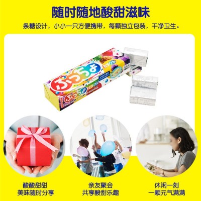 UHA悠哈日本进口糖果悠哈普超水果夹心软糖多口味软糖条糖喜糖50g图3