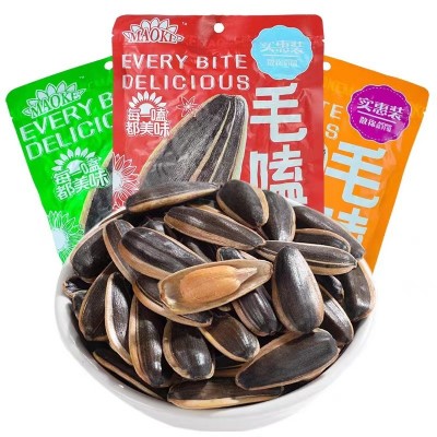 毛嗑450g袋装葵花子瓜子原味五香味焦糖大颗粒休闲零食坚果图2
