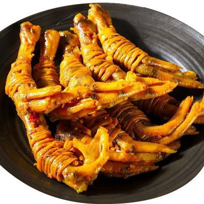 安徽特产宣城香辣鸭脚包鸭肠包香辣卤味开袋即食小零食5只袋装图5