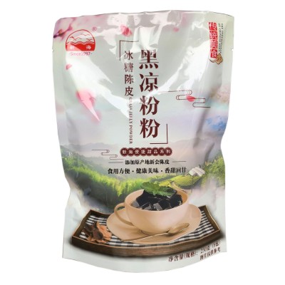 新海免煮冰糖陈皮黑凉粉250克原产地陈皮仙草粉速食代餐粉批发图5