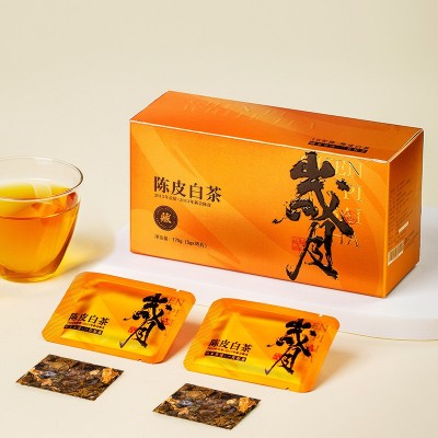 陈皮白茶白牡丹寿眉老白茶贡眉小方片饼干茶茶叶一件代发盒 装175g图2