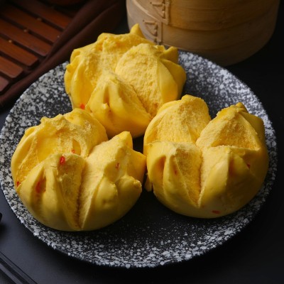 面圣手撕南瓜开花馒头90g*6个家庭装早餐馒头点心微波速食面点图3
