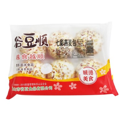 七彩燕麦包6个装 广式速冻包子点心茶楼包点流沙包速食早餐食品图5