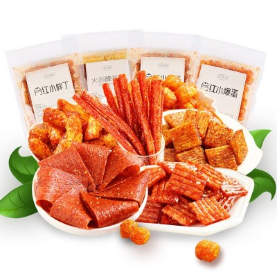 拾光悠味网红辣条辣棒辣皮休闲零食面筋地摊怀旧零食工厂批发图5