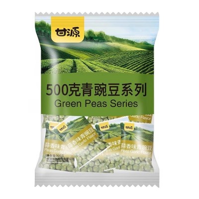 甘源【500g青豌豆】青豆蒜香青豌豆子坚果炒货干果散称箱规12袋