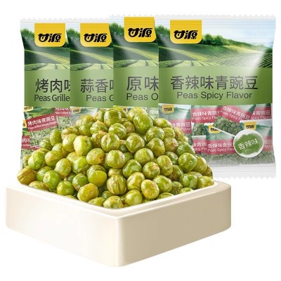 甘源【500g青豌豆】青豆蒜香青豌豆子坚果炒货干果散称箱规12袋图2