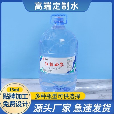 源自大别山天然山泉水一次性桶装水便捷卫生方便15L