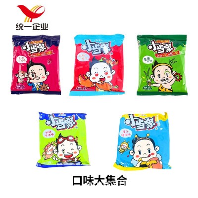 统一小当家干脆面整箱48包酥脆捏碎面香辣蟹五香牛肉蜜汁猪排红烧图2