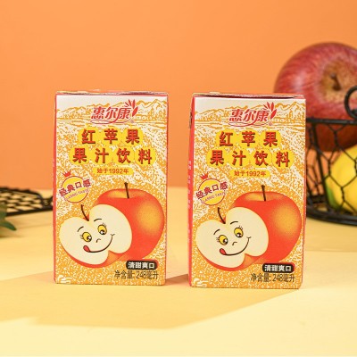 惠尔康红苹果果汁饮料248ml老包装童年味道现货支持批发一件代发图2