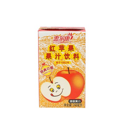 惠尔康红苹果果汁饮料248ml老包装童年味道现货支持批发一件代发图5