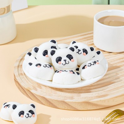 熊猫棉花糖躺平鸭蛋糕装饰3D立体商用卡通造型网红西点糖零食批发图3