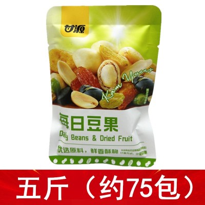 甘源鲜虾味虾条豆果2500g新包装新品鲜香脆爽炒货食品零食豌豆图3