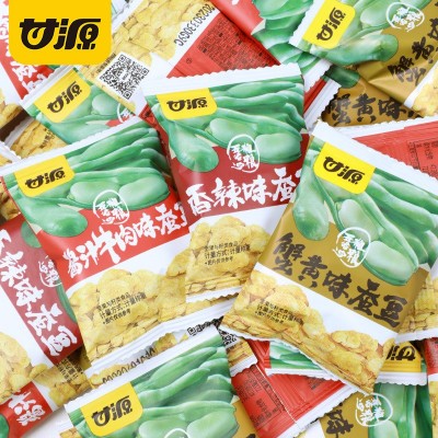 甘源500g蚕豆批发蟹黄味酱汁牛肉肉松香辣五香胡豆兰花豆代发