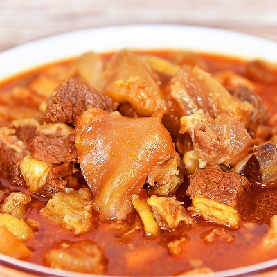 内蒙特产红烧筋头巴脑650g香辣速食牛杂煲火锅加热即食下酒菜图3
