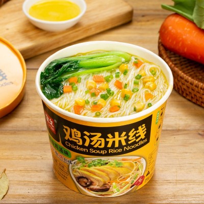 正文鸡汤米线110g*12桶装过桥米线粉丝整箱批发宵夜充饥方便速食图2