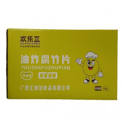 欢乐豆油炸腐竹片烤鱼螺蛳粉火锅鸭脚煲配菜专用黄金片商用装批发图5