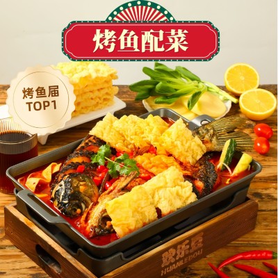 欢乐豆油炸腐竹片烤鱼螺蛳粉火锅鸭脚煲配菜专用黄金片商用装批发图2