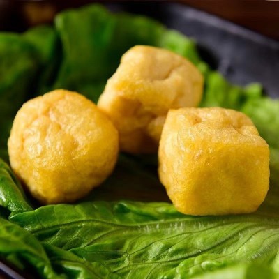 油豆腐泡500g 油豆腐泡油炸空心油豆泡火锅麻辣烫关东煮炒菜美食图2