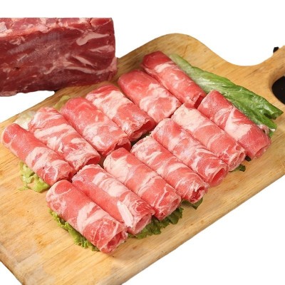 精品雪花肥牛卷牛肉冷冻牛肉片火锅食材配菜批发商用家用肥牛砖图5