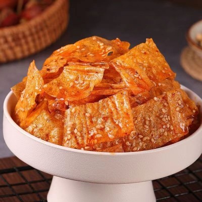 辣如颜湖南特产手工豆皮辣条麻辣怀旧香脆解馋小零食豆腐皮爆款图3