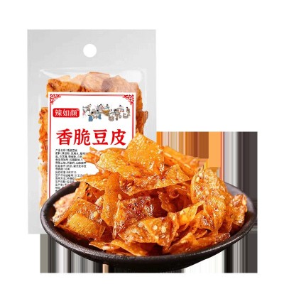 辣如颜湖南特产手工豆皮辣条麻辣怀旧香脆解馋小零食豆腐皮爆款图5