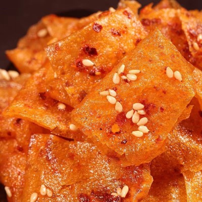 辣如颜湖南特产手工豆皮辣条麻辣怀旧香脆解馋小零食豆腐皮爆款图2