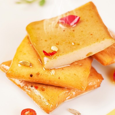 20g*20包 金磨坊 鱼豆腐盒装 小吃休闲食品豆腐干小包装豆干即食图3