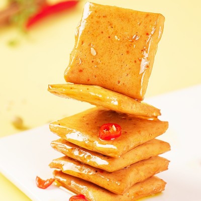 20g*20包 金磨坊 鱼豆腐盒装 小吃休闲食品豆腐干小包装豆干即食图2