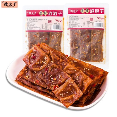 辣太子虎纹泡泡干湖南特产香辣豆皮豆腐干辣味零食解馋休闲小吃图5