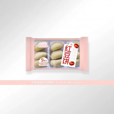 欧麦郎红绿豆饼168g袋装9枚入广式糕点办公室休闲零食整箱 30 袋图4