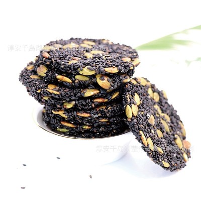 500克箱装南瓜子蜂蜜黑芝麻饼手工饼干零售孕妇儿童小吃酥脆糕点图5