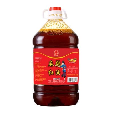 批发四川特产香辣红油麻辣红油凉拌菜商用5L大桶餐饮装辣椒油图4