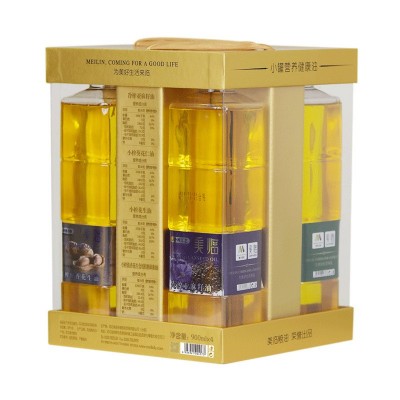 美临四合一组合小桶食用油植物油礼盒装900ml*4家用送礼套装图5
