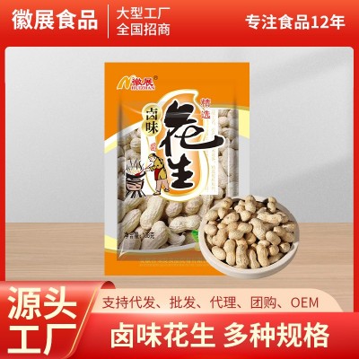 厂家批发徽展108g卤味花生新货大花生坚果炒货休闲零食新货袋装图5