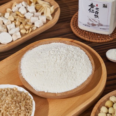 杏仁七白饮杏仁粉冲泡饮品百合茯苓茶组合型花茶罐装200g大分量图3