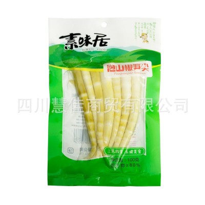 素味居笋尖100g袋整件 四川泡椒笋尖素食竹笋尖办公室休闲零食图3