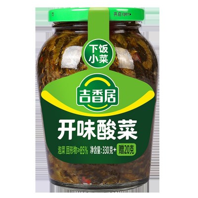 吉香居350g瓶装爽口下饭菜开味咸菜豇豆酸豆角酸菜泡菜榨菜芯四川图4