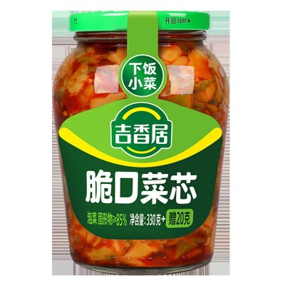 吉香居350g瓶装爽口下饭菜开味咸菜豇豆酸豆角酸菜泡菜榨菜芯四川