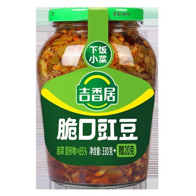 吉香居350g瓶装爽口下饭菜开味咸菜豇豆酸豆角酸菜泡菜榨菜芯四川图3