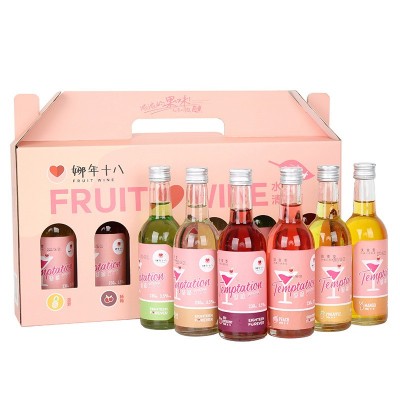 娜年十八果酒六瓶装定制混合味杨梅酒网红女生低度微醺果酒礼盒装图4