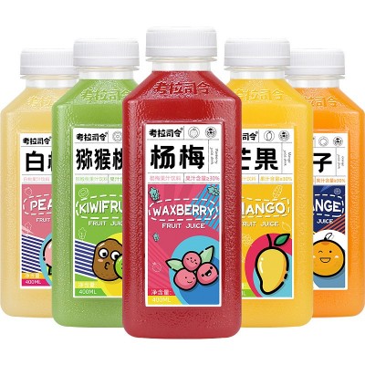 果汁饮料400mlx6/15瓶整箱网红橙子芒果猕猴桃汁饮品批发图5