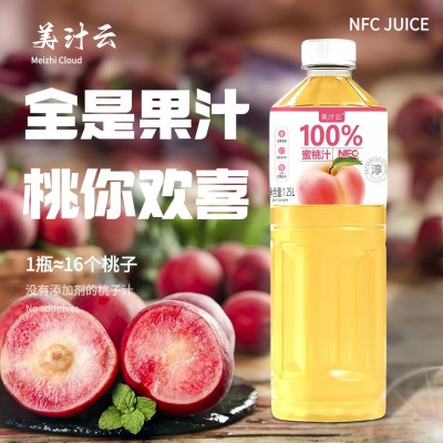 厂家直销100%NFC苹果汁蜜桃汁1.25L超大量清爽酸甜可口无菌灌装图4