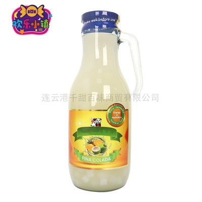 1.5L玻璃瓶饮料果汁饮料整箱批发芒果芒果 桃子 黑加仑果味饮品图2